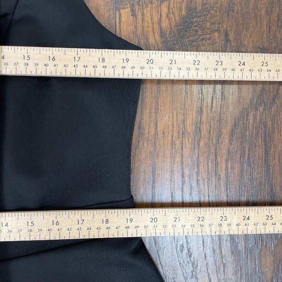 City Chic Dress Medium Women's 18 Black Mesh Inset Illusion Keyhole Sleeveless - Picture 8 of 11